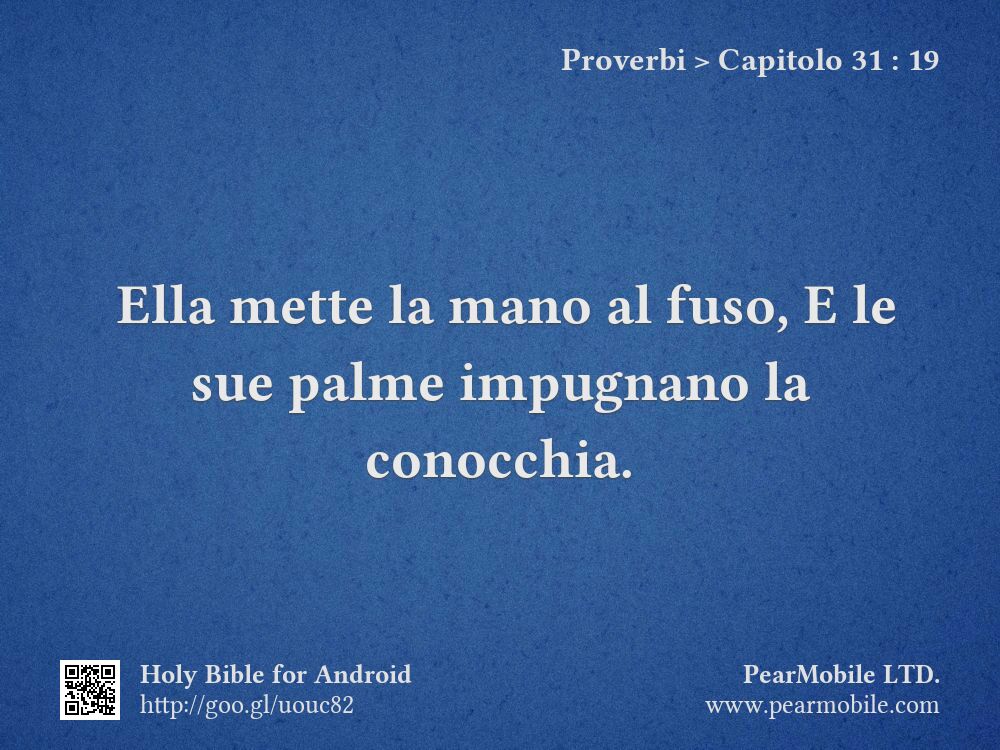 Proverbi, Capitolo 31:19